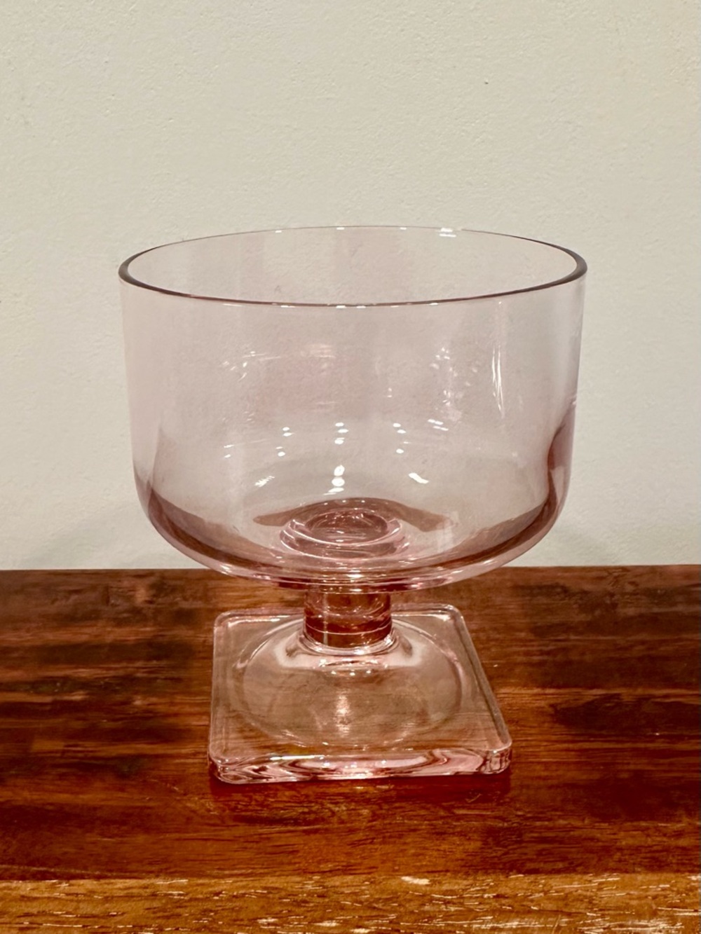 💥Rare💥 Vintage Pink Federal Glass "Nordic" Lowball Glass